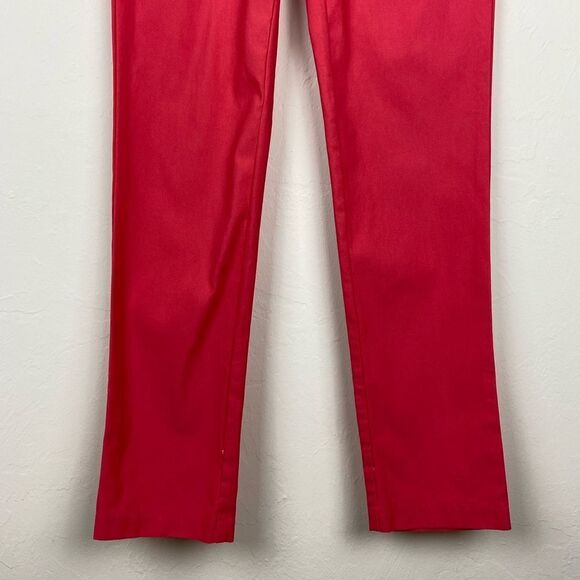 J. McLaughlin Stretch Straight Leg Pull-On Pant - Red - Picture 4 of 7